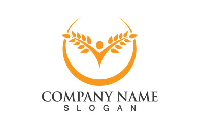 Mezőgazdaság Búza Logo Vector Image Design Vector V4