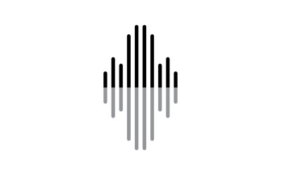 Musique Vector Logo Icône Égaliseur Modèle Conception Logo V17