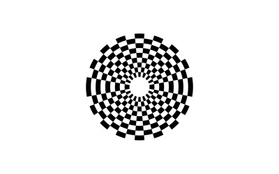 Plantilla de logotipo vectorial de inicio de bandera de carrera V6