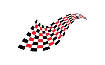 Race Flag Start Vector Logo Szablon V3