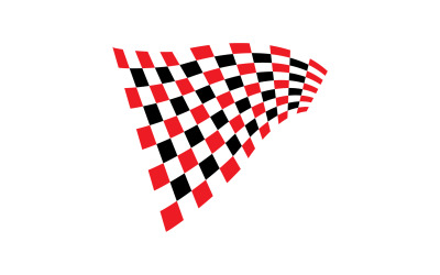 Race Flag Start Vector Logo Szablon V4