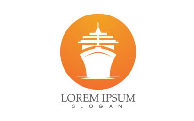 Transporte de iconos llenos de barcos y vectores de barcos V2