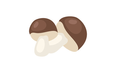 Edible mushrooms semi flat color vector object