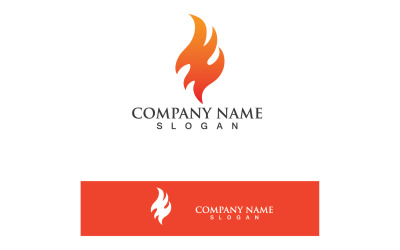Fire Flame Ho Burn Logo en symbool Vector V5