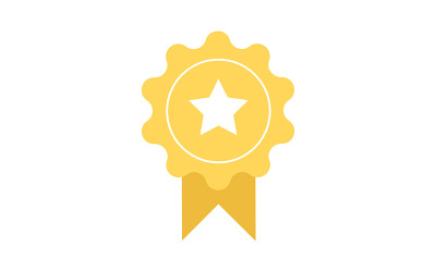 Gouden award badge semi-egale kleur vectorelement