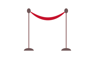 Müze sergi payanda yarı düz renk vektör nesnesi