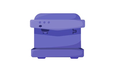 Objeto de vector de color semi plano de máquina de café comercial