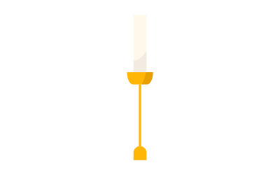 Vela cónica en soporte objeto de vector de color semi plano