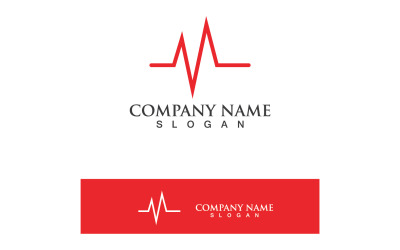 Línea de pulso y logotipo del hospital Heart Beat V2