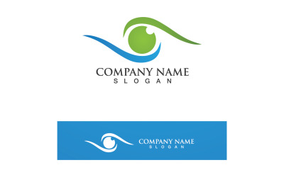 Logotipo de elementos vectoriales de salud para el cuidado de los ojos V12