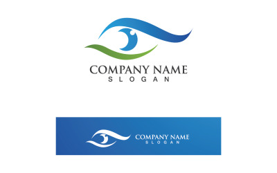 Logotipo de elementos vectoriales de salud para el cuidado de los ojos V1