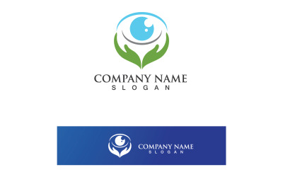 Logotipo de elementos vectoriales de salud para el cuidado de los ojos V3