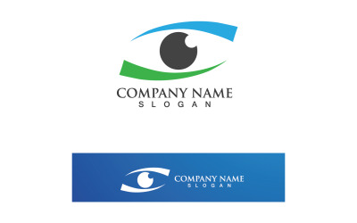 Logotipo de elementos vectoriales de salud para el cuidado de los ojos V4