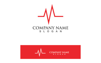 Pulse Line And Heart Beat Hospital Logo V2