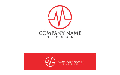 Pulse Line en Heart Beat Hospital Logo V5