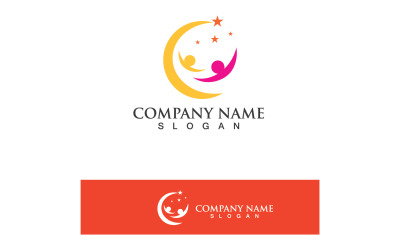 salud, vida, gente, logotipo, vector