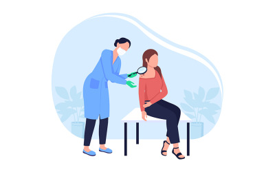 Vérifier le mélanome pour l&amp;#39;illustration vectorielle du cancer de la peau