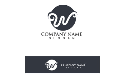W Lettre d&amp;#39;affaires Logo Vector Element V2