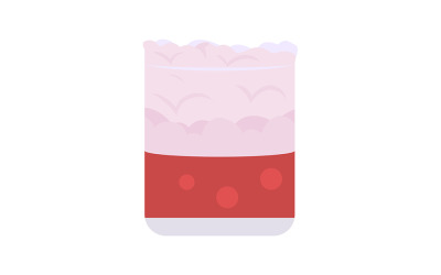 Punch drink i glas semi platt färg vektor objekt