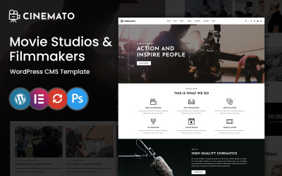 Cinemato - Movie Studio &amp;amp; Film Maker WordPress-tema