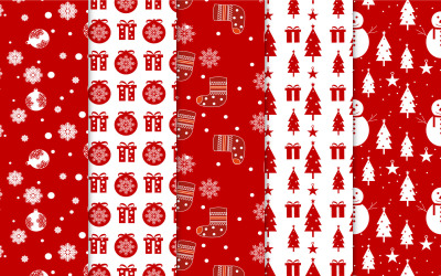 design de vetor de pacote de padrão de natal