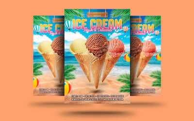 Ice Cream Flyer - Vállalati-azonosság sablon