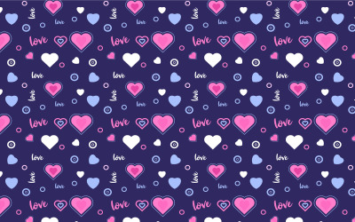 Love pattern decoration template vector