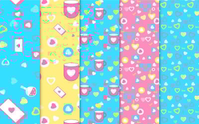 Love pattern decoration with element