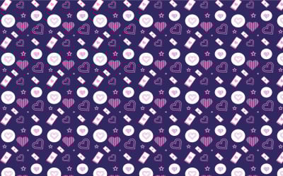 Modern love pattern decoration vector