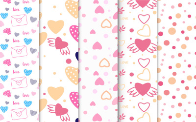 Nahtloser Valentinsmuster-Bündelvektor