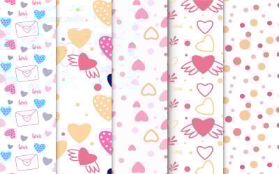 Seamless valentine pattern bundle vector