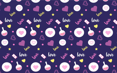 Vector de decoración de patrón de amor sin costuras