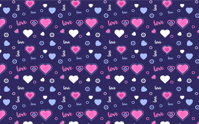 Vector de plantilla de decoración de patrón de amor