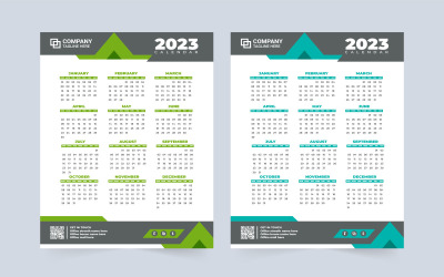 Vektor návrhu minimálního kalendáře 2023