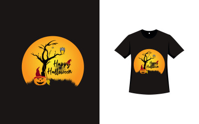 Diseño de camiseta de miedo para evento de Halloween