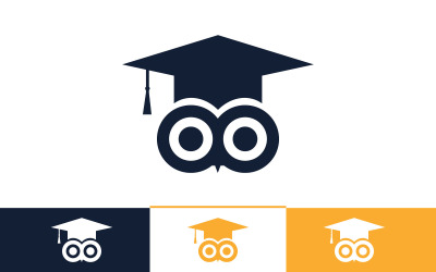 Diseño de logotipo de educación de búho