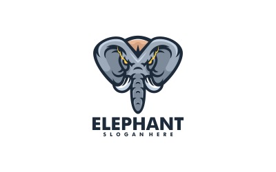 Elephant Simple Mascot Logo Design