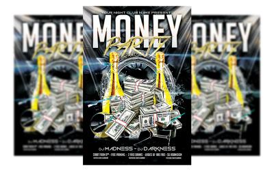 Geld-Party-Flyer-Vorlagen