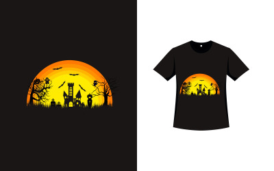 Halloweenowa koszulka imprezowa Vector Design