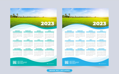 Kalendersjabloon voor het nieuwe jaar van 2023
