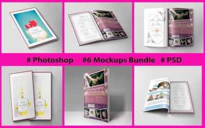 Kitap Maketi | Dergi Kapağı PSD Mockup Şablonu | Defter Maketi | Broşür Maketi | Kitap kapağı
