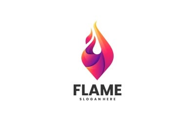 Logo coloré dégradé de flamme 1