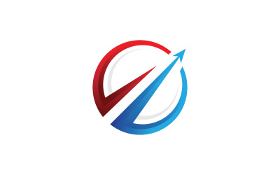 Modèle de logo plus rapide Vector Icon Illustration Design V6