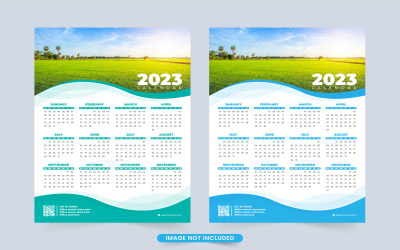 Modelo de calendário para o ano novo de 2023