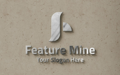 Özellik Madeni Logo Şablonu