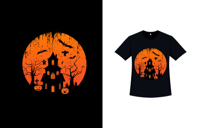 Straszna koszulka na Halloween Vector Design