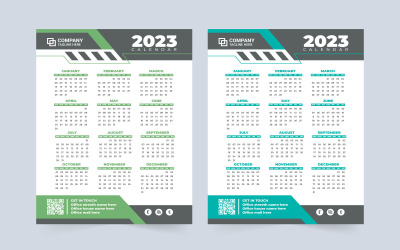 2023 Yearly Calendar Template Vector