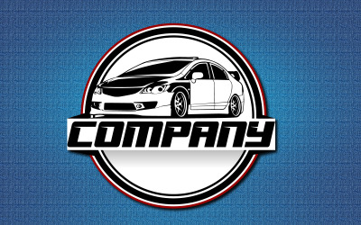 Cars Company 标志（带有概念跑车的汽车运动设计）