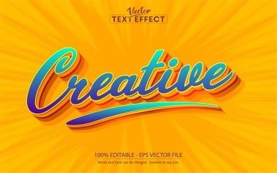 Creative - Editable Text Effect, Orange Comic And Cartoon Text Style, Graphics Illustration