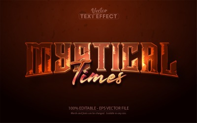 Mystical Times - Effet de texte modifiable, style de texte médiéval, illustration graphique
